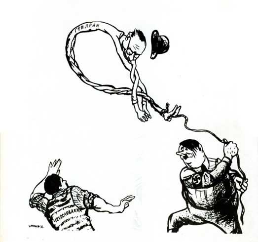 Карикатура Кукрыниксы. Петля берлинского происхождения